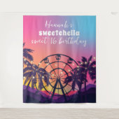 音楽フェスティバル | Ferris Wheel Palms Sweet 16 タペストリー (正面)