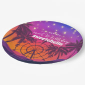 音楽フェスティバル | Ferris Wheel Palms Sweet 16 ペーパープレート (アングル)