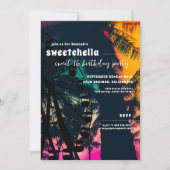 音楽フェスティバル | Ferris Wheel Palms Sweet 16 招待状 (正面)