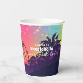 音楽フェスティバル | Ferris Wheel Palms Sweet 16 紙コップ (裏面)