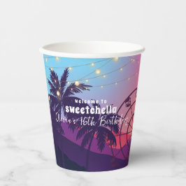 音楽フェスティバル | Ferris Wheel Palms Sweet 16 紙コップ