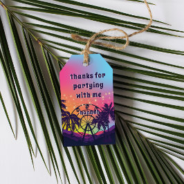 音楽フェスティバル | Ferris Wheel Palms Sweet 16 Favor ギフトタグ