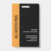 音楽フェスティバルPress All Access PassイベントID バッジ (裏面)