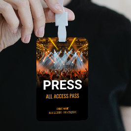 音楽フェスティバルPress All Access PassイベントID バッジ