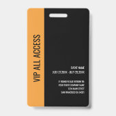 音楽フェスティバルVIPすべてのアクセスパスイベントID バッジ (Back)