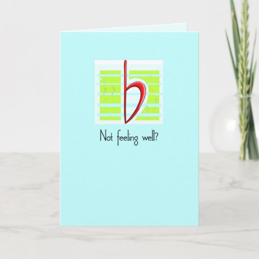 音楽フラット、良い、青 カード (正面)