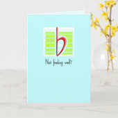 音楽フラット、良い、青 カード (黄色い花)