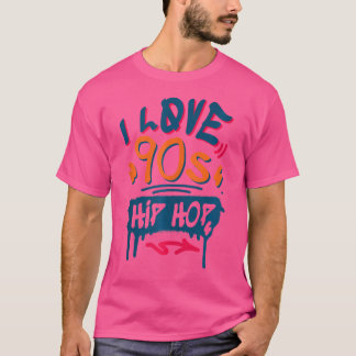 音楽フラップのァンレトロオールドSkool I Love 90Sヒップホップ Tシャツ
