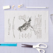 音楽フランスのサロンバードスクリプトティッシュペーパー 薄葉紙 (クラフト)