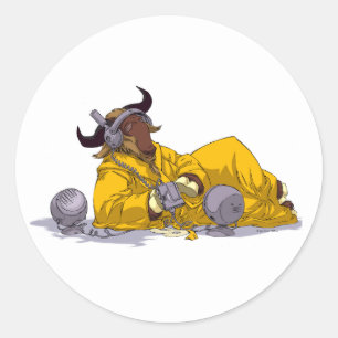 音楽フリーソフトのステッカーに聞くGNU ラウンドシール