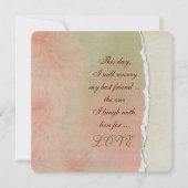 音楽フローラの結婚背景 招待状 (正面)