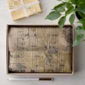 音楽フローラデコページティッシュペーパーエコ染料 薄葉紙 (ギフト)