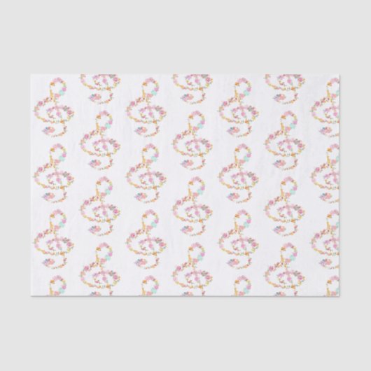 音楽フローラ高音クレフ、 音符記号 薄葉紙 (正面)