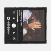 音楽ブランケットのスキャン可能パーソナライズされたコー結婚ド フリースブランケット (正面(横))