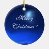 音楽ブルージェムストーンを作るクリスマスエンジェル セラミックオーナメント (裏面)