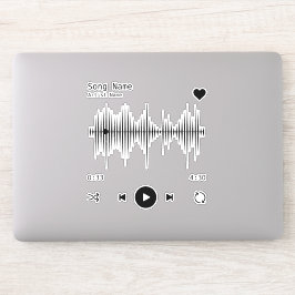 音楽プレイヤーアーティストと曲パーソナライズされた シール