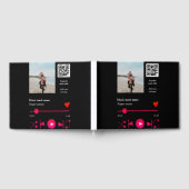 音楽プレイヤーパーソナライズされたカップル愛q rコードテックス ゲストブック (全面)