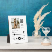 音楽プレイヤーパーソナライズされたカップル愛q rコードテックス フォトプラーク (側面)