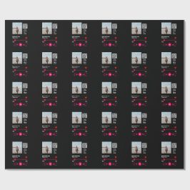 音楽プレイヤーパーソナライズされたカップル愛q rコードテックス ラッピングペーパー