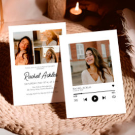 音楽プレイヤー卒業パーティー招待状，フォトグラード 招待状