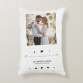 音楽プレーヤーのフォトフレームパーソナライズされた アクセントクッション (正面(垂直))