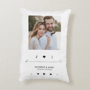 音楽プレーヤーのフォトフレームパーソナライズされた アクセントクッション