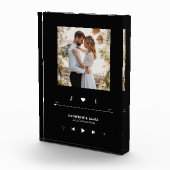 音楽プレーヤーのフォトフレームパーソナライズされた フォトブロック (右)