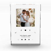 音楽プレーヤーのフォトフレームパーソナライズされた フォトブロック (正面)