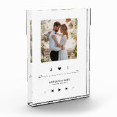 音楽プレーヤーのフォトフレームパーソナライズされた フォトブロック (左)