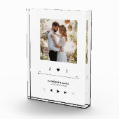 音楽プレーヤーのフォトフレームパーソナライズされた フォトブロック (右)