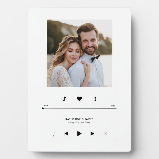 音楽プレーヤーのフォトフレームパーソナライズされた フォトプラーク (正面)