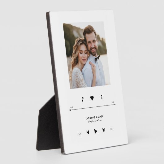 音楽プレーヤーのフォトフレームパーソナライズされた フォトプラーク (側面)