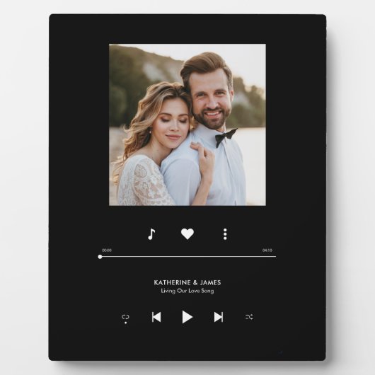 音楽プレーヤーのフォトフレームパーソナライズされた フォトプラーク (正面)