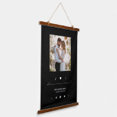 音楽プレーヤーのフォトフレームパーソナライズされた 吊り下げ型タペストリー (傾斜あり)