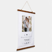 音楽プレーヤーのフォトフレームパーソナライズされた 吊り下げ型タペストリー (傾斜あり)