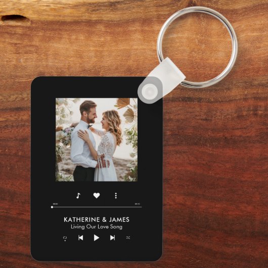 音楽プレーヤーのフォトフレーム キーホルダー (裏面)