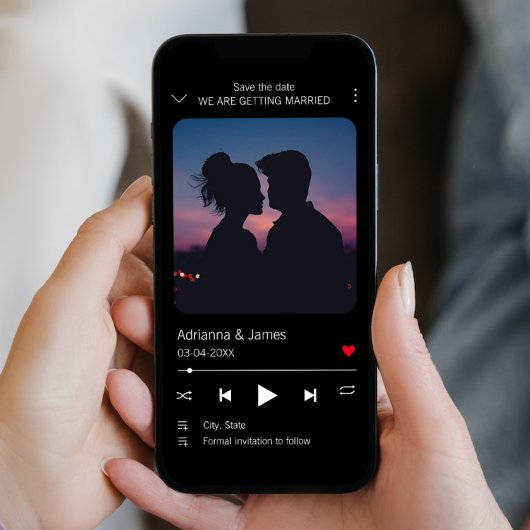 音楽プレーヤーのユニークな曲の写真 セーブザデート