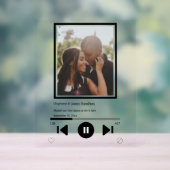 音楽プレーヤーの写真パーソナライズされた アクリルサイン (ニュートラル)