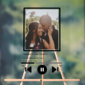 音楽プレーヤーの写真パーソナライズされた アクリルサイン (ニュートラル)