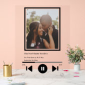 音楽プレーヤーの写真パーソナライズされた アクリルサイン (ウェディング)