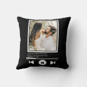 音楽プレーヤーの写真パーソナライズされた クッション (裏面)