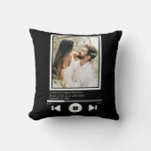 音楽プレーヤーの写真パーソナライズされた クッション (正面)