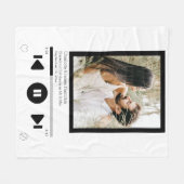 音楽プレーヤーの写真パーソナライズされた フリースブランケット (正面(横))