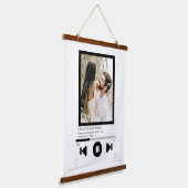 音楽プレーヤーの写真パーソナライズされた 吊り下げ型タペストリー (傾斜あり)