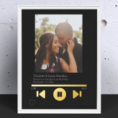 音楽プレーヤーの写真パーソナライズされた 箔ポスター