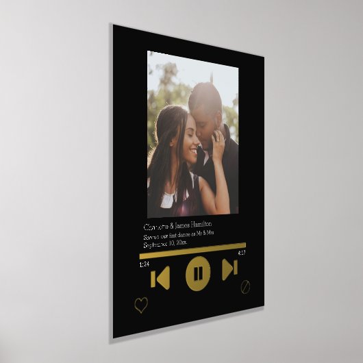 音楽プレーヤーの写真パーソナライズされた 箔ポスター (レイダウン)