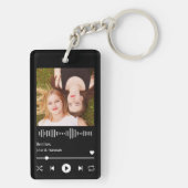 音楽プレーヤーの友情の写真 キーホルダー (裏面)