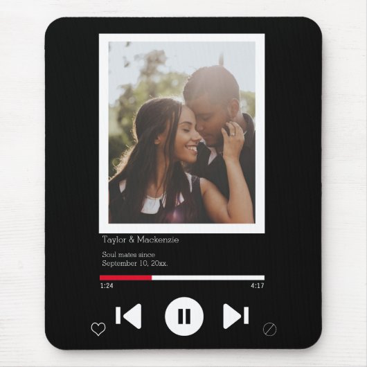 音楽プレーヤーの最初のダンスフォト マウスパッド (正面)