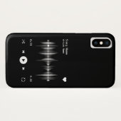 音楽プレーヤーアーティストとソングブラックパーソナライズされた Case-Mate iPhoneケース (裏面(横))