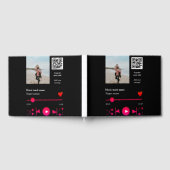 音楽プレーヤー カップル 愛 qrコード テキスト ゲストブック (全面)